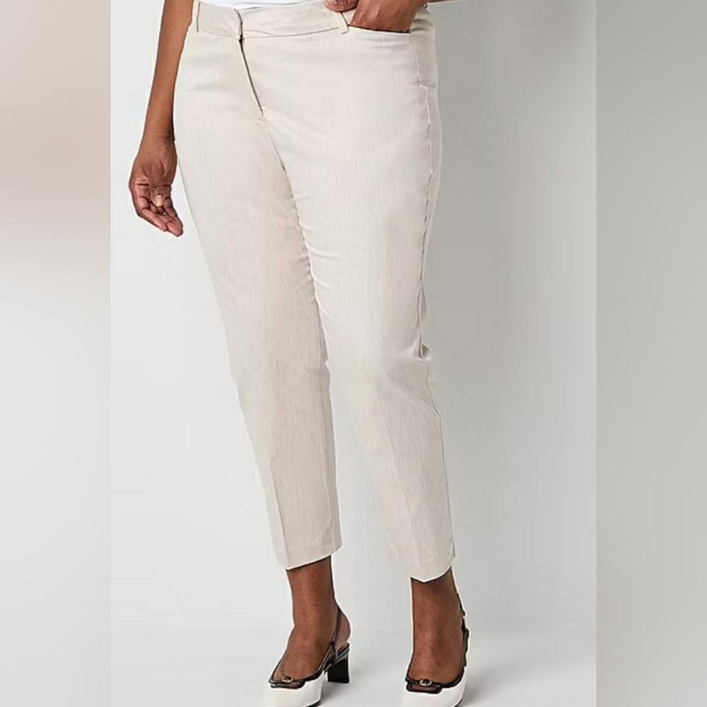 Liz Claiborne ankle pants, tan heather, 16